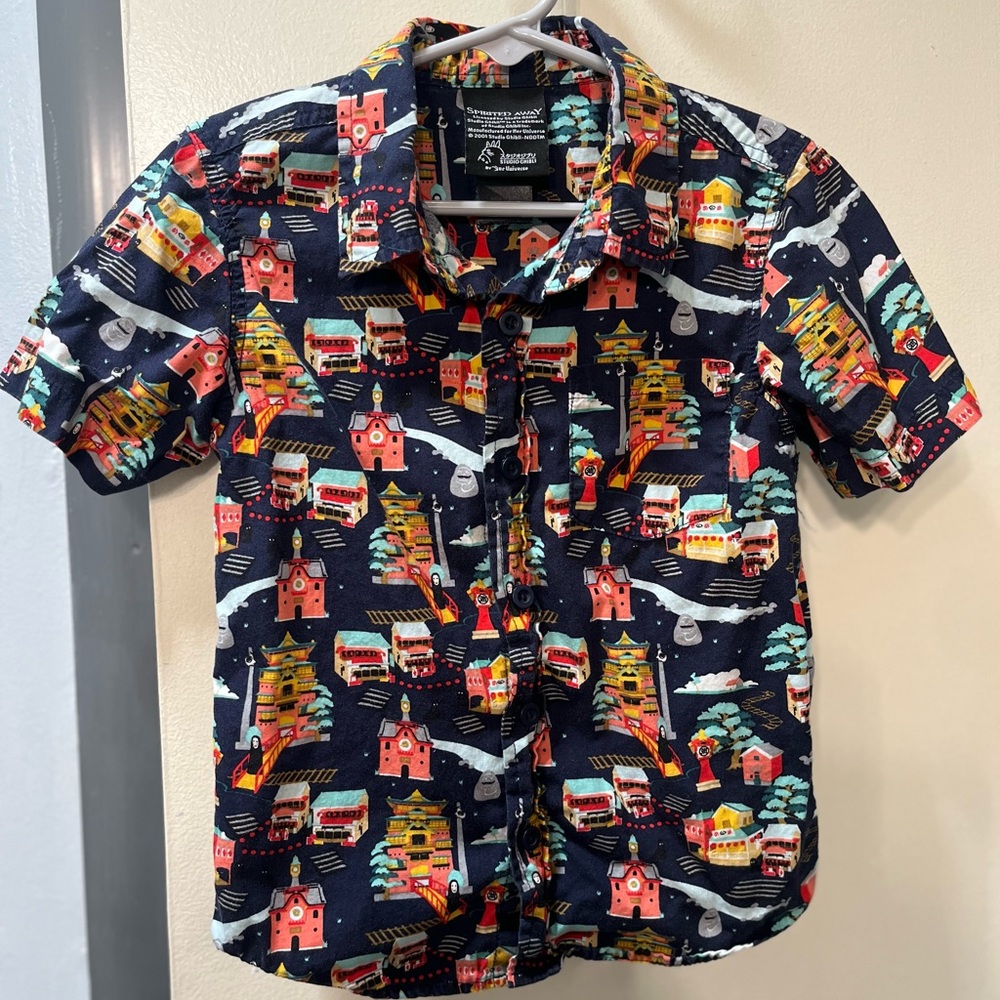 Toddler Studio Ghibli Spirited Away button down shirt. Size 5T
